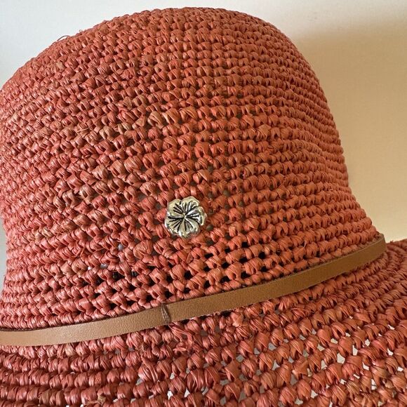 Flora Bella Sun Hat Pink Natural Paper Straw Summer Beach Vacation Resort Cruise main image 4